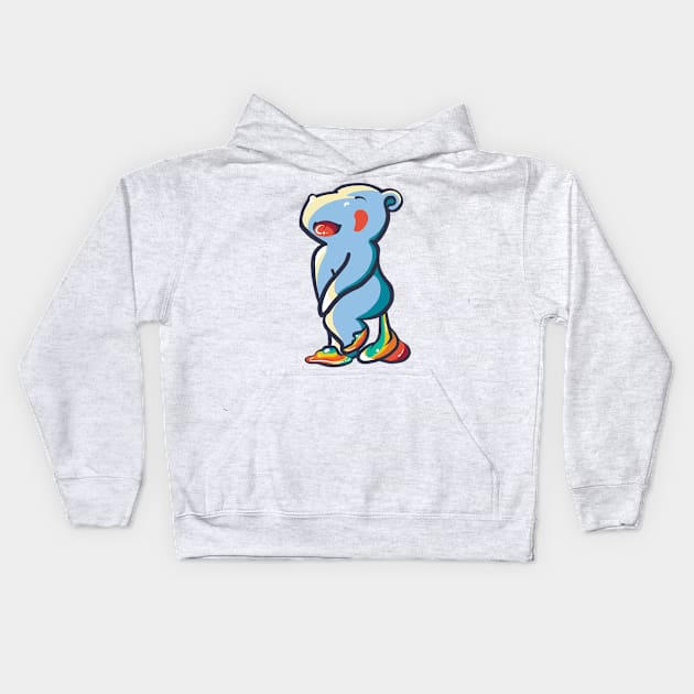 Pooping Hippo Kids Hoodie by Philip